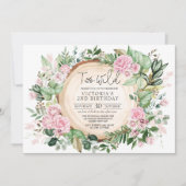 Twee Wild Dusty Roze Roses Greenery 2e verjaardag Kaart (Voorkant)