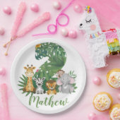 Twee Wild Eén 2e verjaardag Oerwoud Safari Papieren Bordje (Feest)