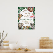 Twee Wild Jungler kinder 2e Verjaardagsfeestje Wel Poster (Keuken)