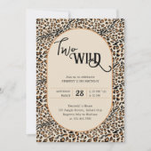 Twee Wild Leopard Print Neutraal 2e Verjaardag Kaart (Voorkant)