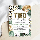 Twee Wild Leopard Print Oerwoud Verjaardag Kaart