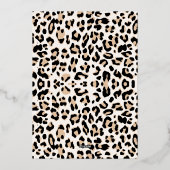 Twee Wild Leopard Spot Foto Kinder 2e verjaardag Folie Uitnodiging (Achterkant)