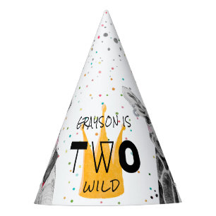 Twee Wild Modern Eenvoudig Feestdier Feesthoedjes