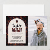 Twee Wild Oerwoud Tortoiseshell Foto 1st Birthday Kaart (Voorkant / Achterkant)