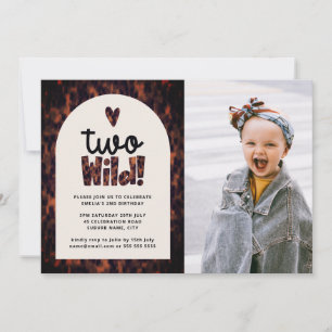 Twee Wild Oerwoud Tortoiseshell Foto 1st Birthday Kaart