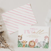 Twee Wild Party Animal Verjaardag Uitnodigingen