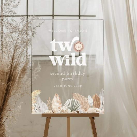 Twee Wild Photo Welkom Teken Acryl Bord