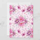 Twee Wild Pink Safari Giraffe Floral Birthday Part Kaart (Achterkant)