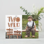 Twee Wild Rustic Woodland Foto Kaart (Staand voorkant)