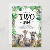 Twee Wild Safari 2de verjaardag Kaart (Voorkant)