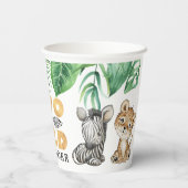 Twee Wild Safari 2de verjaardag van de papierbeker Papieren Bekers (Achterkant)