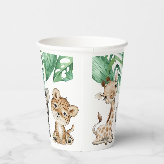 Twee Wild Safari 2de verjaardag van de papierbeker Papieren Bekers (Rechts)