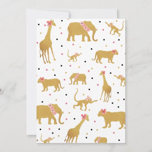 Twee Wild Safari 2e verjaardag Uitnodiging (Achterkant)