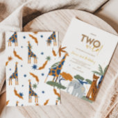 TWEE Wild Safari 2e verjaardag uitnodiging