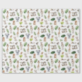 Twee Wild Safari dieren Theme Boy 2e verjaardag Cadeaupapier (Vlak)