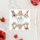 Twee Wild Safari Oerwoud Boy 2e Verjaardags Servet (Insitu)