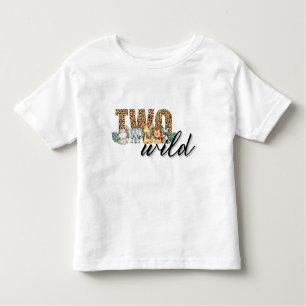 Twee Wild Safari Oerwoud Thema 2e verjaardag Kinder Shirts