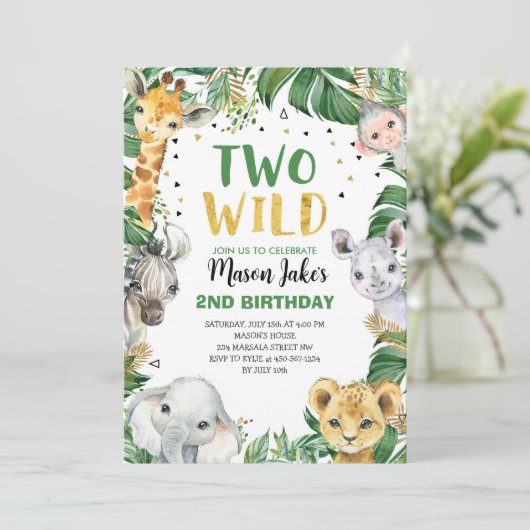 TWEE WILD Safari Oerwouden Kaart (Staand voorkant)