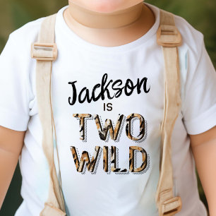 Twee Wild Simple Oerwoud Safari thema 2e verjaarda Kinder Shirts