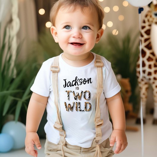 Twee Wild Simple Oerwoud Safari thema 2e verjaarda Kinder Shirts