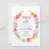 Twee Wild Spring Garden Wildflower Verjaardagsfees Kaart (Voorkant)