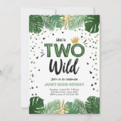 Twee Wild Tropical Safari Gold Boy tweede verjaard Kaart (Voorkant)