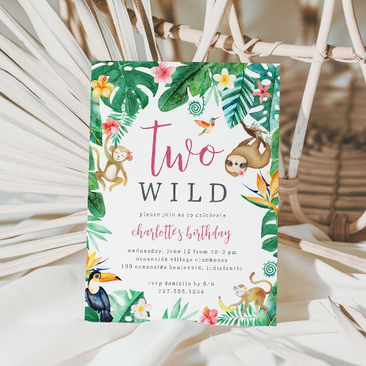 TWEE WILD Tropisch Oerwoud 2e Verjaardag Kaart