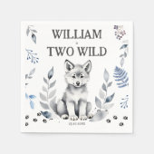 Twee Wild wolf thema verjaardagsfeestje gedrukt Servet (Voorkant)