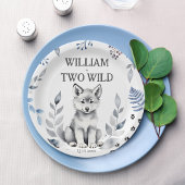 Twee Wild wolf thema verjaardagsfeestje servies Papieren Bordje