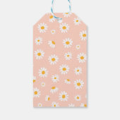 Twee Wilde 2de verjaardag Boho Retro Daisy Cadeaulabel (Achterkant)
