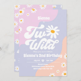 Twee Wilde 2e verjaardag Boho Floral Daisy Kaart