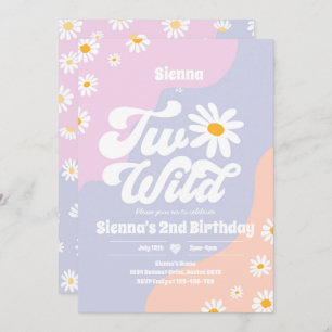 Twee Wilde 2e verjaardag Boho Floral Daisy Kaart
