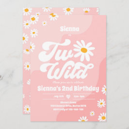 Twee Wilde 2e verjaardag Boho Floral Daisy Kaart