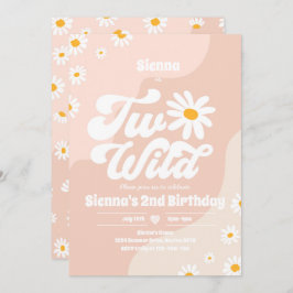 Twee Wilde 2e verjaardag Boho Floral Daisy Kaart