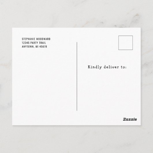 Twee Wilde 2e verjaardag: Green Gold Black Briefkaart (Achterkant)