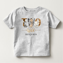 Twee Wilde 2e verjaardag Oerwoud Baby T-Shirt