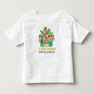 Twee Wilde 2e verjaardag Oerwoud Baby T-Shirt