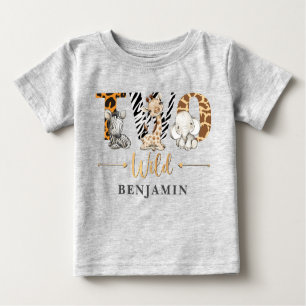 Twee Wilde 2e verjaardag Oerwoud Baby T-Shirt