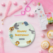 Twee wilde 2e verjaardag safaridieren Schattige Papieren Bordje (Feest)