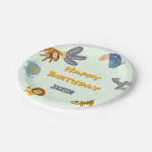 Twee wilde 2e verjaardag safaridieren Schattige Papieren Bordje (Gekanteld)