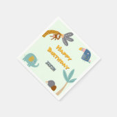 Twee wilde 2e verjaardag safaridieren Schattige Servet (Hoek)