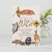 Twee wilde Australische dieren 2e verjaardag Kaart (Staand voorkant)