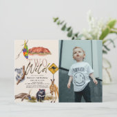 Twee wilde Australische dieren foto 2e verjaardag Kaart (Staand voorkant)