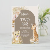 Twee wilde baby's die twee jaar oud zijn kaart (Staand voorkant)