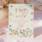 Twee Wilde Bloem Wilde Bloem 2e Verjaardagsfeest Kaart