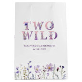 Twee Wilde Bloemen 2e Verjaardag Gift Bag Medium Cadeauzakje (Achterkant)