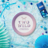 Twee wilde bloemen tweede verjaardagsfeest Borden Papieren Bordje (Feest)