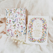 TWEE WILDE Bright Wildflower Garden 2e verjaardag Kaart