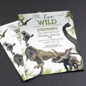 Twee Wilde Dinosaur Tyrannosaurus Roofdier Verjaar