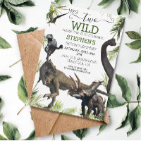 Twee Wilde Dinosaur Tyrannosaurus Roofdier Verjaar